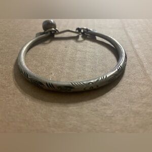 Silver Colored Bracelet Bell Charm Vintage Western Style Silver Tone